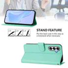 For Samsung Galaxy A14 5G / 4G Skin Feel Solid Color Leather Phone Case with Lanyard(Mint Green) - 3