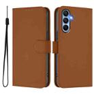For Samsung Galaxy A15 5G / 4G Skin Feel Solid Color Leather Phone Case with Lanyard(Brown) - 2