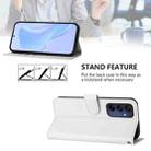 For Samsung Galaxy A16 5G / 4G Skin Feel Solid Color Leather Phone Case with Lanyard(White) - 3