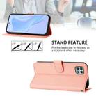 For Samsung Galaxy A22 5G / F42 5G Skin Feel Solid Color Leather Phone Case with Lanyard(Pink) - 3