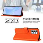 For Samsung Galaxy A23 4G / 5G / F23 5G Skin Feel Solid Color Leather Phone Case with Lanyard(Orange) - 3