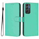 For Samsung Galaxy A24 4G Global  Skin Feel Solid Color Leather Phone Case with Lanyard(Green) - 2