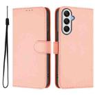 For Samsung Galaxy A25 5G Global Skin Feel Solid Color Leather Phone Case with Lanyard(Pink) - 2
