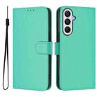 For Samsung Galaxy A25 5G Global Skin Feel Solid Color Leather Phone Case with Lanyard(Green) - 2