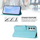 For Samsung Galaxy A34 5G Skin Feel Solid Color Leather Phone Case with Lanyard(Sky Blue) - 3