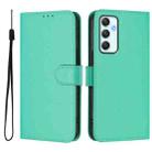 For Samsung Galaxy A35 5G Skin Feel Solid Color Leather Phone Case with Lanyard(Green) - 2