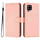 For Samsung Galaxy A42 5G / M42 5G Skin Feel Solid Color Leather Phone Case with Lanyard(Pink) - 2
