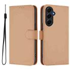 For Samsung Galaxy A55 5G Skin Feel Solid Color Leather Phone Case with Lanyard(Nude) - 2