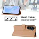 For Samsung Galaxy A55 5G Skin Feel Solid Color Leather Phone Case with Lanyard(Nude) - 3
