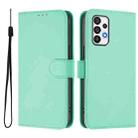 For Samsung Galaxy A72 5G / 4G Skin Feel Solid Color Leather Phone Case with Lanyard(Mint Green) - 2