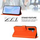 For Samsung Galaxy A36 5G Skin Feel Solid Color Leather Phone Case with Lanyard(Orange) - 3