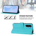For Samsung Galaxy A36 5G Skin Feel Solid Color Leather Phone Case with Lanyard(Lake Blue) - 3
