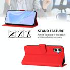 For Samsung Galaxy A06 4G / A06 5G Skin Feel Solid Color Leather Phone Case with Lanyard(Red) - 3