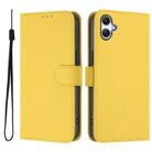 For Samsung Galaxy A06 4G / A06 5G Skin Feel Solid Color Leather Phone Case with Lanyard(Lemon Yellow) - 2
