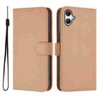 For Samsung Galaxy A07 4G Skin Feel Solid Color Leather Phone Case with Lanyard(Nude) - 2