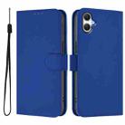 For Samsung Galaxy A07 4G Skin Feel Solid Color Leather Phone Case with Lanyard(Dark Blue) - 2