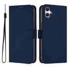For Samsung Galaxy A07 4G Skin Feel Solid Color Leather Phone Case with Lanyard(Navy Blue) - 2