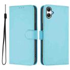 For Samsung Galaxy A07 4G Skin Feel Solid Color Leather Phone Case with Lanyard(Sky Blue) - 2