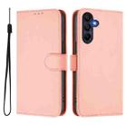 For Samsung Galaxy A17 5G Skin Feel Solid Color Leather Phone Case with Lanyard(Pink) - 2