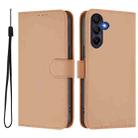 For Samsung Galaxy A17 5G Skin Feel Solid Color Leather Phone Case with Lanyard(Nude) - 2