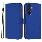 For Samsung Galaxy A17 5G Skin Feel Solid Color Leather Phone Case with Lanyard(Dark Blue) - 2