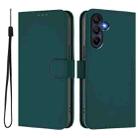 For Samsung Galaxy A17 5G Skin Feel Solid Color Leather Phone Case with Lanyard(Dark Green) - 2