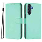 For Samsung Galaxy A17 5G Skin Feel Solid Color Leather Phone Case with Lanyard(Mint Green) - 2