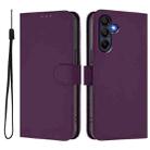 For Samsung Galaxy A17 5G Skin Feel Solid Color Leather Phone Case with Lanyard(Violet) - 2