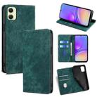 For Samsung Galaxy A05 4G RFID Anti-theft Brush Magnetic Leather Phone Case(Green) - 1