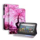 For Amazon Fire HD 8 Horizontal Flip Leather Case, with  Card Slots & Holder & Photo Frame(Cherry Tree) - 1