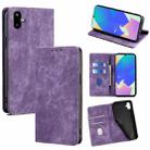 For Samsung Galaxy F06 5G RFID Anti-theft Brush Magnetic Leather Phone Case(Purple) - 1