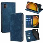 For Samsung Galaxy Xcover 7 Pro 5G RFID Anti-theft Brush Magnetic Leather Phone Case(Blue) - 1