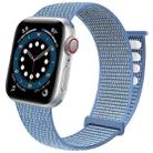 For Apple Watch 42mm / 41mm / 40mm / 38mm Dual Hook and Loop Nylon Watch Band(Lake Blue) - 1