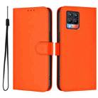 For Realme 8 4G / 8 Pro 4G Skin Feel Solid Color Leather Phone Case with Lanyard(Orange) - 2