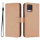 For Realme 8 4G / 8 Pro 4G Skin Feel Solid Color Leather Phone Case with Lanyard(Nude) - 2