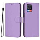 For Realme 8 4G / 8 Pro 4G Skin Feel Solid Color Leather Phone Case with Lanyard(Lavender Purple) - 2