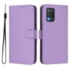For Realme 8 5G / 8 5G India Skin Feel Solid Color Leather Phone Case with Lanyard(Lavender Purple) - 2