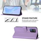 For Realme 8 5G / 8 5G India Skin Feel Solid Color Leather Phone Case with Lanyard(Lavender Purple) - 3