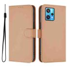 For Realme 9 Pro+ 5G / 9 4G Global Skin Feel Solid Color Leather Phone Case with Lanyard(Nude) - 2