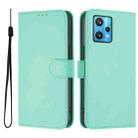 For Realme 9 Pro+ 5G / 9 4G Global Skin Feel Solid Color Leather Phone Case with Lanyard(Mint Green) - 2