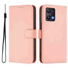 For Realme 9 Pro 5G Global Skin Feel Solid Color Leather Phone Case with Lanyard(Pink) - 2