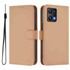 For Realme 9 Pro 5G Global Skin Feel Solid Color Leather Phone Case with Lanyard(Nude) - 2