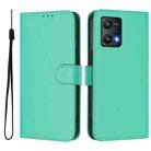 For Realme 9 Pro 5G Global Skin Feel Solid Color Leather Phone Case with Lanyard(Green) - 2