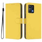 For Realme 9 Pro 5G Global Skin Feel Solid Color Leather Phone Case with Lanyard(Lemon Yellow) - 2