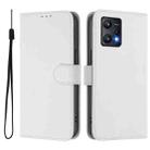 For Realme 9 Pro 5G Global Skin Feel Solid Color Leather Phone Case with Lanyard(White) - 2