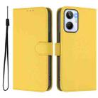 For Realme 10 4G Global Skin Feel Solid Color Leather Phone Case with Lanyard(Lemon Yellow) - 2