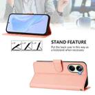 For Realme 10 Pro 5G Skin Feel Solid Color Leather Phone Case with Lanyard(Pink) - 3