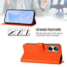 For Realme 10 Pro 5G Skin Feel Solid Color Leather Phone Case with Lanyard(Orange) - 3