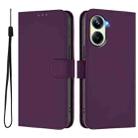 For Realme 10 Pro 5G Skin Feel Solid Color Leather Phone Case with Lanyard(Violet) - 2