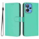 For Realme 10T 5G / 10s 5G Skin Feel Solid Color Leather Phone Case with Lanyard(Green) - 2